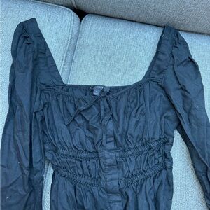 J. Crew Black Long Sleeve Dress